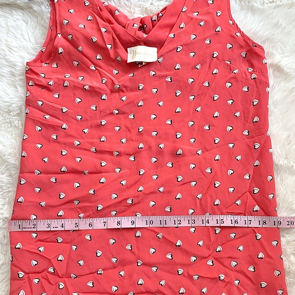 Anthropologie Yumi Kim Silk Heart Print Mini Dress - Picture 12 of 16